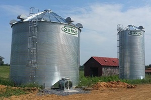Completed grain silo